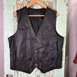 Women’s Roper Black Leather Vest